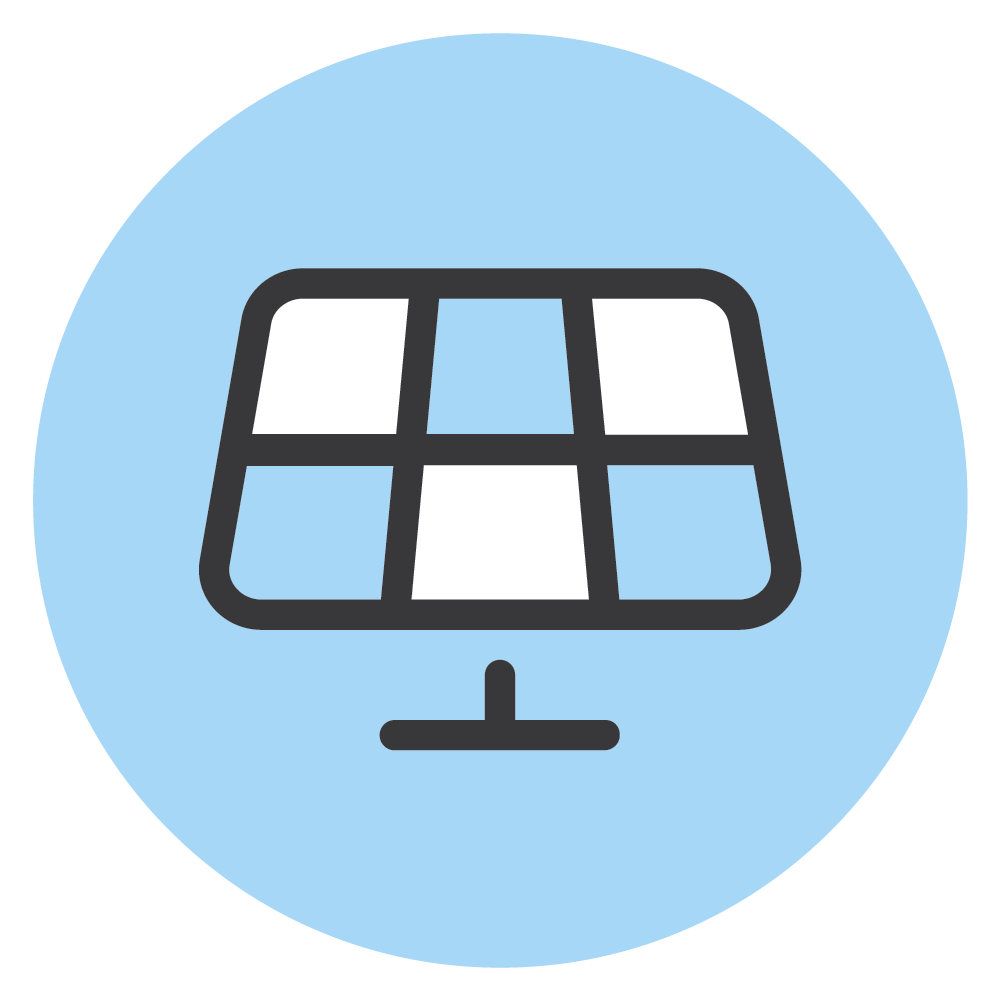 Zonnepanelen icoon